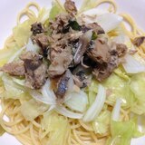 アレンジ！ぶりの炒め煮で和風パスタ